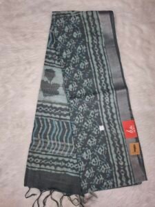 Linen cotton saree