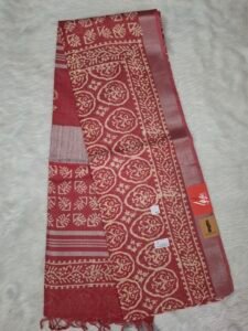 Linen cotton saree